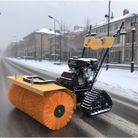 Souffleuse à neige pour le nettoyage de la neige sur chenilles Walk Behind Crawler Tracks Sweeper
