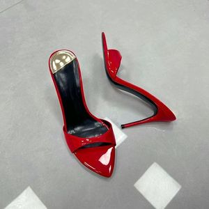 Sandales à talon pour femme, taille 33-46, couleur rouge, chaussures à bout ouvert, nouveau modèle - Product Image 4