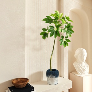 Planta Artificial Decorativa para Interiores, Tipo <span class=keywords><strong>Schefflera</strong></span> Microphylla Merr, con Hojas Grandes, <span class=keywords><strong>de</strong></span> Plástico Ecológico, 120 cm - Product Image 1