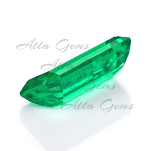 Émeraude verte rectangulaire de laboratoire Hydro-Emerald, pierre précieuse en vrac, émeraude colombienne pour collier - Product Image 3