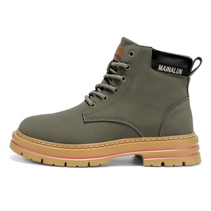 <span class=keywords><strong>Scarpe</strong></span> da trekking alte da <span class=keywords><strong>uomo</strong></span> taglie forti per il commercio estero transfrontaliero, autunno inverno, con tomaia in pelle gialla grande sul davanti - Product Image 6