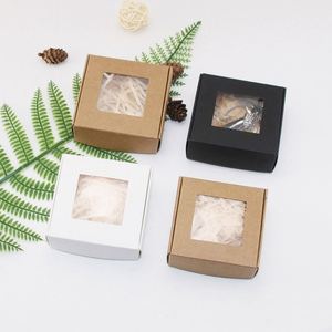 กล่องสบู่กระดาษคราฟท์พิมพ์ลายแบบกำหนดเอง กล่องของขวัญสบู่ก้อนสุดหรู พร้อมหน้าต่าง PVC สำหรับสบู่ทำมือ - Product Image 2