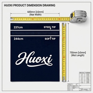 แผ่นรองปาเป้าซิลิโคนขนาด 750*600 มม. |   แผ่นป้องกันพื้นแบบพกพาป้องกันการลื่น |   ใช้ในบ้านและเชิงพาณิชย์ (ห้องเกมส์ คลับ สำนักงาน) - Product Image 2