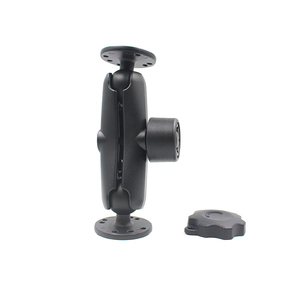 Soporte de bola doble de 1.5'' con dos placas redondas VIN-C-003 con brazo mediano para montaje de tabletas en vehículos por perforación - Product Image 1