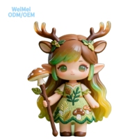 Figurine de cerf forestier ODM/OEM, jouet de dessin animé personnalisé en PVC/ABS, statue de collection avec version Q pour la décoration de la maison, cadeau