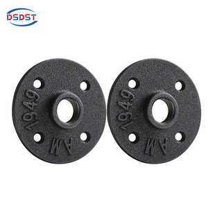 Flange a <span class=keywords><strong>V</strong></span> con morsetto, raccordi per tubi in ghisa malleabile, flange con fori <span class=keywords><strong>DS</strong></span> OS 1914, flange a pavimento nere zincate 1/2''-1'' per uso industriale - Product Image 4