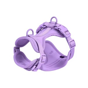 Macaron Color Soft Neoprene Dog <b>Harness</b> No Pull Adjustable Comfort <b>Pet</b> Vest <b>Harness</b> For Walking - Product Image 2