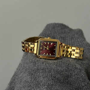 Reloj de lujo informal para mujer, con esfera de concha, cuadrado, con diamantes, minimalista, marca propia. - Product Image 6