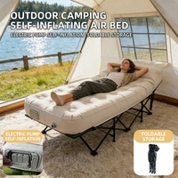 Matelas autogonflant de camping extérieur, lit pliant simple, lit de soutien détachable à double usage