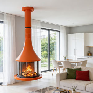 Cheminée suspendue décorative en acier au carbone véritable <span class=keywords><strong>pour</strong></span> hôtel, avec porte en verre, <span class=keywords><strong>pour</strong></span> intérieur, fabriquée par JingXin Manufacturer Europe. - Product Image 2