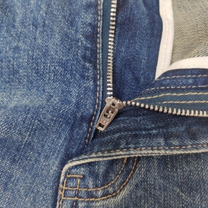 Jeans de Mezclilla de Diseño de Alta Calidad, Estilo Desgastado, Color Azul con Efecto Whisker, Corte Holgado y Recto para <span class=keywords><strong>Mujer</strong></span> - Product Image 5