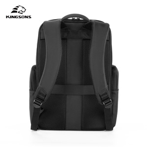 Kingsons Men's Waterproof Laptop <b>Backpack</b> Large Capacity Business Travel Black Solid Color Shoulder <b>Straps</b> Winter 2026 - Product Image 3