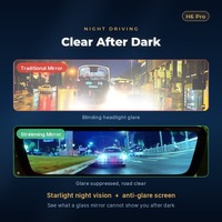 Caméra de recul numérique universelle Sinjet Wifi, type séparé, streaming 2K, écran complet 9,35 pouces, H6 Pro Mirror DashCam