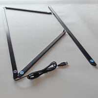 Monitor LCD de 32 Pulgadas con Pantalla Táctil Infrarroja, de Aleación de Aluminio, para Uso Comercial, con Soporte de Pared