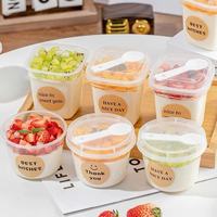 Gobelets alimentaires en PP moulés par injection avec logo personnalisé, contenants de cuisson commerciaux, couvercles pour gâteaux, mousses, fruits, emballage de desserts en gros