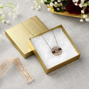 Scatole Regalo in Cartone Dorato con Coperchio, Riempite di Cotone, <span class=keywords><strong>per</strong></span> Confezionamento ed Esposizione di Gioielli - Product Image 4