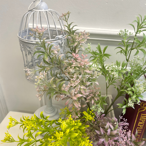 Estilo <span class=keywords><strong>de</strong></span> bosque al aire libre Guía <span class=keywords><strong>de</strong></span> camino blanco y verde fresco Arreglo floral Decoración <span class=keywords><strong>Hortensia</strong></span> verde Delphinium Planta verde - Product Image 1