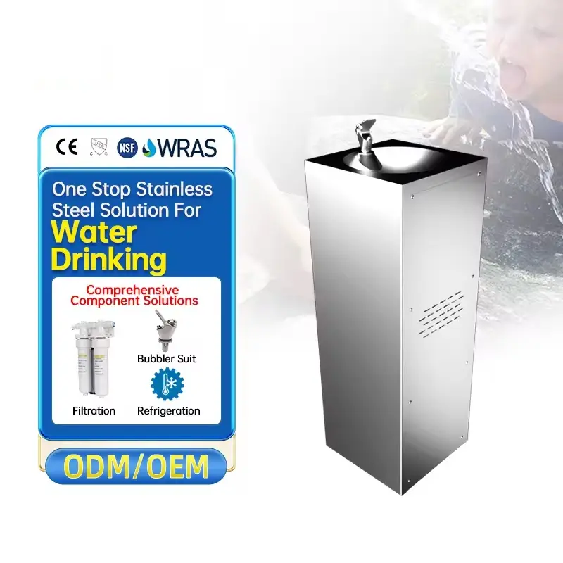 Customized 304 316 Stainless Steel Portable Freestanding Outdoor Indoor Water Drinking Fountain