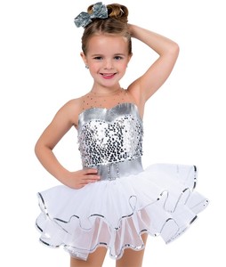 Nuovi Adorabili Costumi da Balletto con Paillettes per Ragazze, Abbigliamento per Esibizioni Jazz e <span class=keywords><strong>Latino</strong></span>-021 - Product Image 4