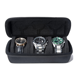 Étui rigide de voyage pour montre à 3 emplacements avec étuis de montre anti-choc - Product Image 1
