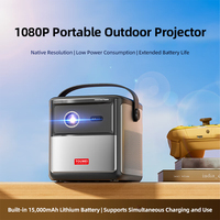 Projecteur intelligent portable avec résolution 600ANSI 1080P Banque d'alimentation et haut-parleur intégrés