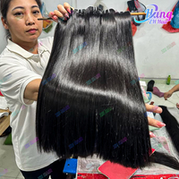 Extensiones de Cabello Humano Virgen Brasileño 100% 10A, Cabello Peruano Largo de 40 Pulgadas, Cabello Indio Malayo con Cutícula Recta, 32 34 36 38