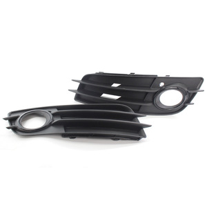Audi A4L Fog Light Bezels Gloss Black <b>ABS</b> Front Bumper Lower Grille 2009-2012 - Product Image 4