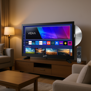 Televisor LED Inteligente Supersonic de 19 Pulgadas, 1080p Full HD, Reproductor de DVD Integrado, ATSC NTSC, Modelo Negro D0100XUXRGT - Product Image 2