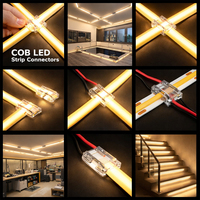 Connecteur à 2 broches 9 en 1 Gapless L Conner T Shape X Shape 5mm 8mm 10mm Cob Led Strip Connector