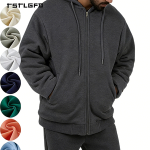 Conjunto Deportivo de Lujo para Primavera/Otoño, Estilo Nuevo, 280G, 85% Algodón Francés, Sudadera con Capucha y Cierre, Pantalones Deportivos Holgados Unisex, Ropa Urbana - Product Image 3