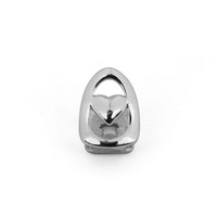 Grillz RQ Hollow Open Face Double Tooth, plaqué or jaune, pour les deux canines droites supérieures