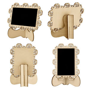 Soporte de madera para <span class=keywords><strong>pizarra</strong></span> decorativa, accesorio cuadrado, calado, decoración para fiesta de boda - Product Image 1
