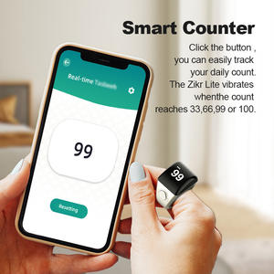 Equantu QB702lite Anillo Inteligente de Plástico para Zikr con Contador, Alerta por Vibración, Recordatorio de 5 Horas de Oración, Control por App, Anillo Tasbeeh Musulmán - Product Image 5