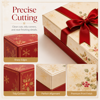 Coffret Cadeau Exclusif Personnalisé Premium pour Noël – Boîte Cadeau en Papier Raffiné pour Emballage de Chocolats et Biscuits de Noël