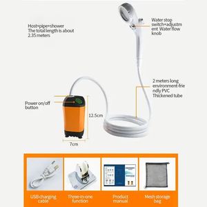 Nouvelle pompe de camping électrique rechargeable portable pour douche de camping en plein air - Product Image 4