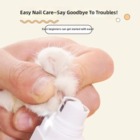 Lime à ongles électrique pour chiens et chats avec lumière LED, faible bruit, meule diamantée – Outil de façonnage des griffes pour la coupe des ongles des animaux de compagnie