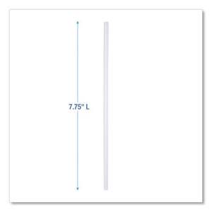 Pailles géantes enroulées Boardwalk, 7,75 po, en polypropylène transparent, diamètre 6 mm, vaisselle en plastique pour la maison, le bar et les fêtes, 12 000 unités/carton - Product Image 3