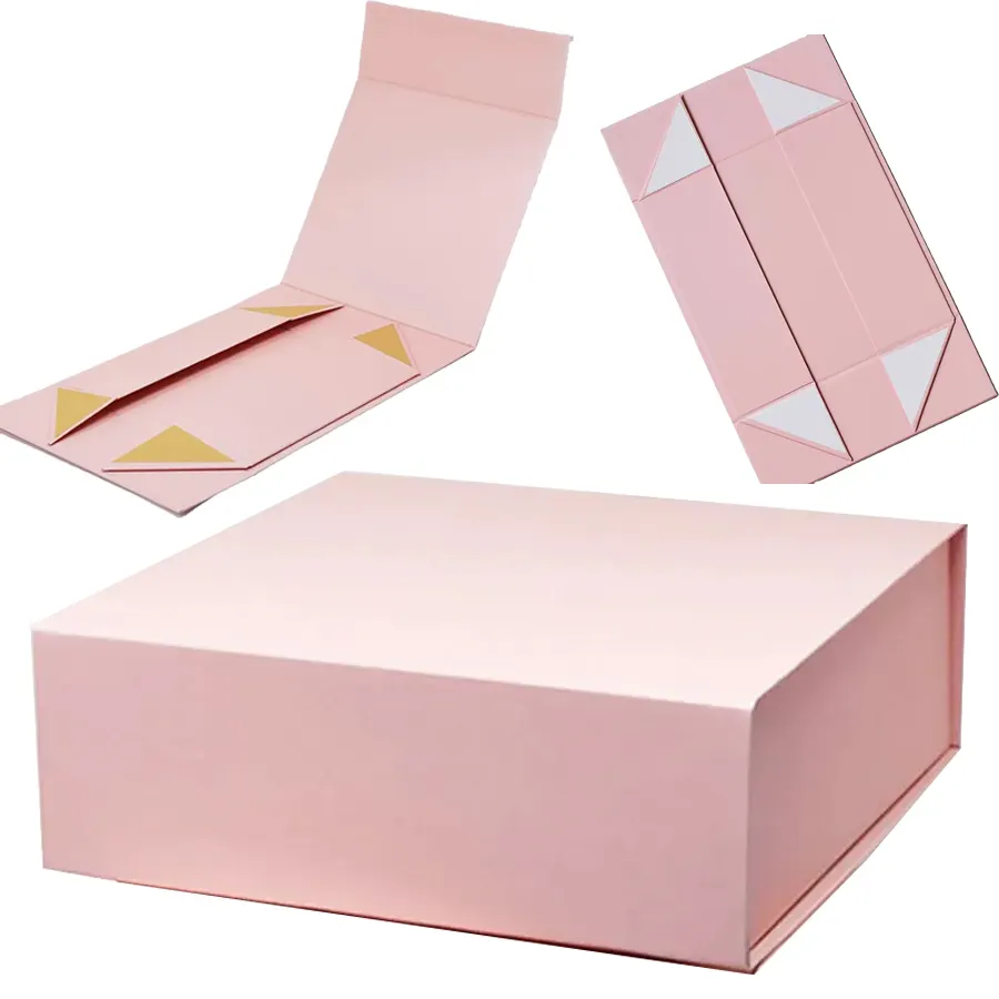 Индивидуальные товары, персонализированные розовые подарочные коробки для упаковки boite cadeau