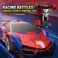 LASIVE TOYS 1:18 Voiture RC à déformation télécommandée Robot à déformation à clé unique Modèle de voiture de course de simulation électrique pour enfants