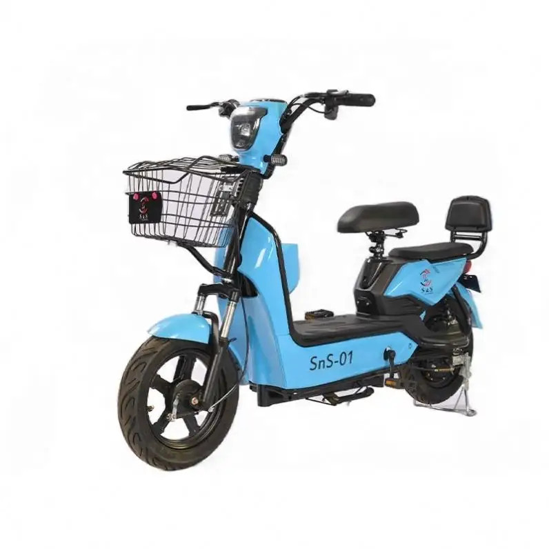 स्टॉक में तैयार 14 इंच अलॉय इलेक्ट्रिक बाइक लीड एसिड बैटरी इलेक्ट्रिक सिटी बाइक
