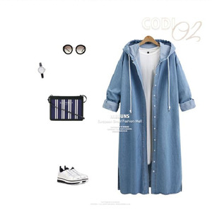 2023 nuova <span class=keywords><strong>giacca</strong></span> di jeans lunga <span class=keywords><strong>oversize</strong></span> da <span class=keywords><strong>donna</strong></span> con Design lungo da <span class=keywords><strong>donna</strong></span> - Product Image 4