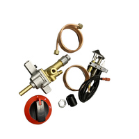 Kit de soupape de sécurité en laiton RS8209-3 assemblage de brûleur pilote contrôle principal puits de feu au propane Tubes de connexion interrupteur d'inclinaison allumage