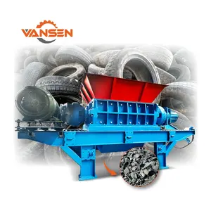 Industrial heavy duty tyre rubber recycling crusher whole truck tire waste radial tire shredder machine to make crumb rubber