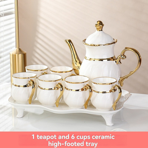 Hot Sale High-end Light Luxury Nordic Style Ceramic Porcelain Coffee & <b>Tea</b> Sets with <b>Large</b> Capacity Portable <b>Tea</b> <b>Cups</b> Home Use - Product Image 6