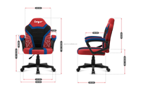 Chaises de jeu vidéo pour enfants en tissu pour filles chaise d'ordinateur pivotante rose chaise de bureau confortable à hauteur réglable avec roues