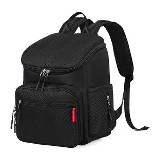 PLAYMAX Luxury Black High Quality Water Resistant Oxford <b>Backpack</b> for Women Gold Zippers <b>Large</b> Capacity Multiple Pockets - Product Image 3