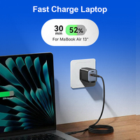 Chargeur GaN 45W en gros, adaptateur Type-C, charge rapide PD, certifié UKCA CE GS, chargeur USB-C portable pour téléphone et ordinateur portable, kit de câbles de charge