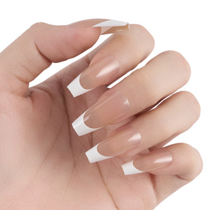 <span class=keywords><strong>Uñas</strong></span> Postizas al por Mayor, Color Marrón Nude, <span class=keywords><strong>Uñas</strong></span> Artificiales, <span class=keywords><strong>Uñas</strong></span> Francesas, Forma Almendrada, Reutilizables, Acrílicas - Product Image 4