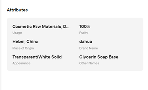 Wholesale Cosmetic Grade 100% Pure Glycerin Soap Base Solid Mild Cleansing <b>Raw</b> Material For Sensitive Skin Care Soap Craft - Product Image 6