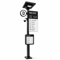 Parada de Autobús Inteligente con Señalización Digital Solar y Pantalla de Tinta, Bajo Consumo de Energía, Ciudad Inteligente